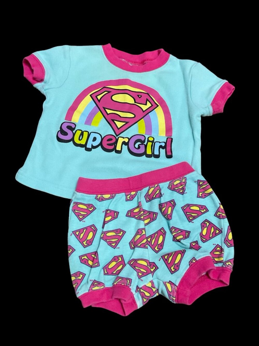 Aqua 2 Piece SuperGirl Pajama Set